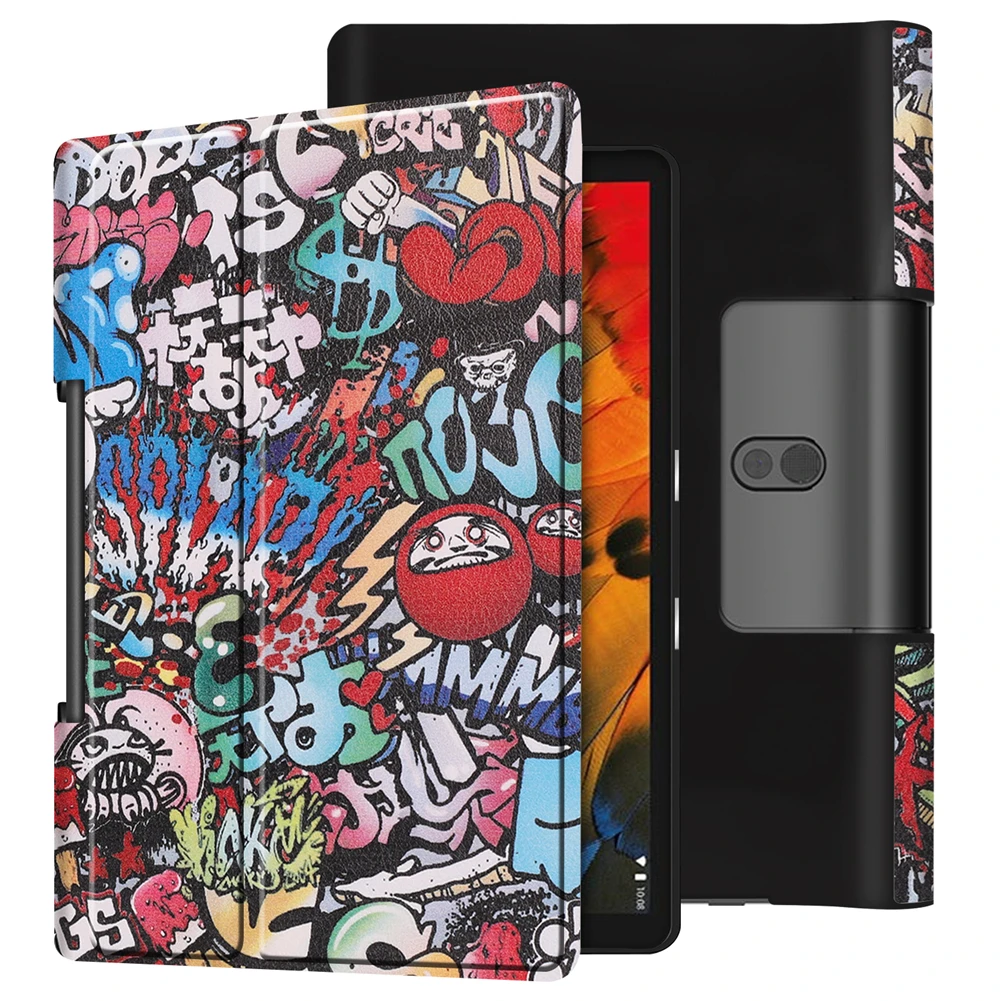 Graffiti Чехол для lenovo Yoga Smart Tab YT-X705 10," чехол для планшета кожаный флип-чехол для lenovo Yoga Tab 5 YT-X705F защитный чехол - Цвет: Graffiti