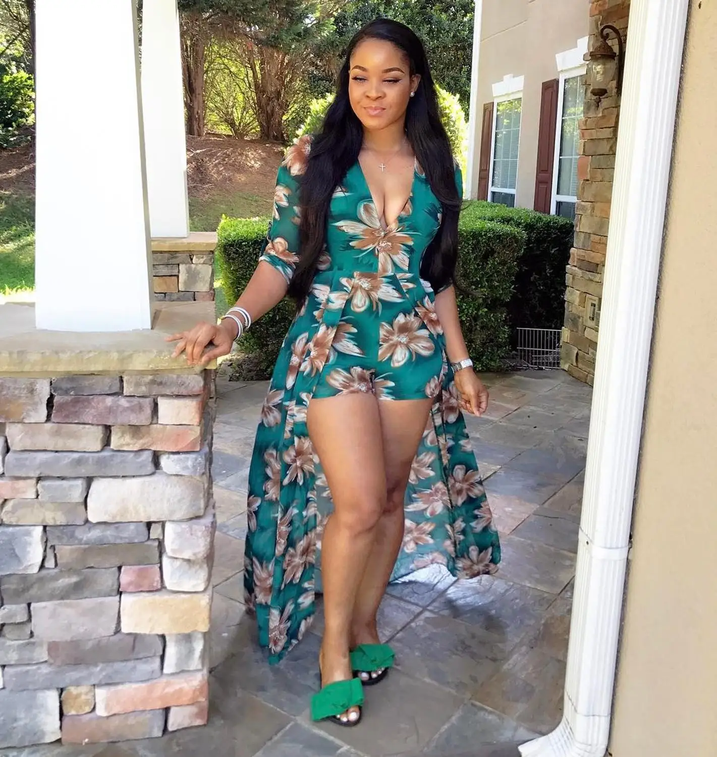 Индийское платье сари Топ Мода 2017 новая европейская продажа Цифровая Печать V