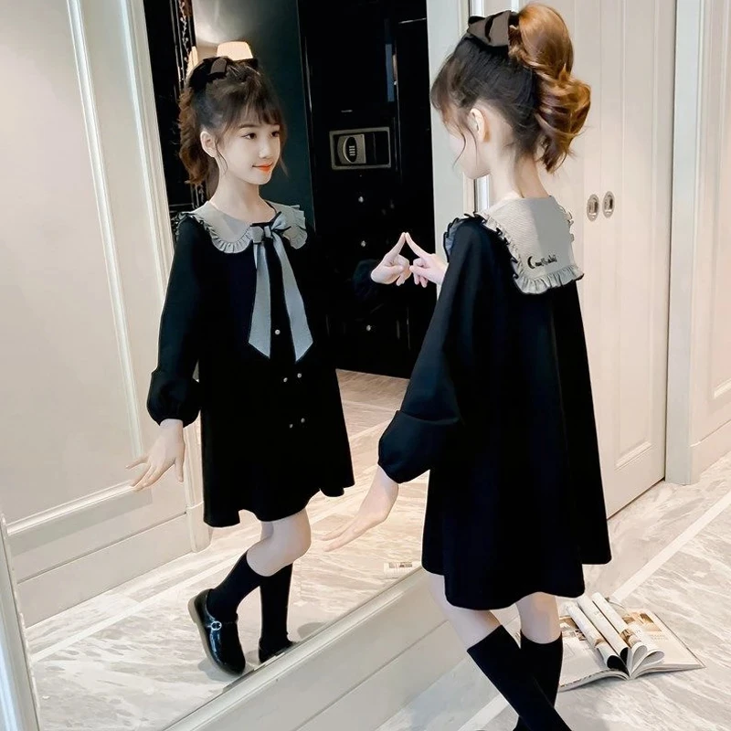 

Kids Student Dresses for Girls Teenager School Uniform Dress Kids Daily Wear Clothes Children's Clothing 4 5 7 9 11 12 14 Years