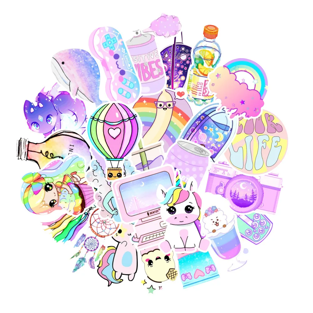 

10/30/50PCS Cute Cartoon Small Fresh Animal Graffiti Stickers Luggage Car Laptop Scooter Waterproof Stickers Wholesale