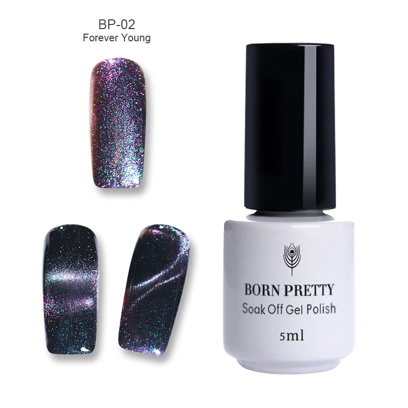 5ML BP-02 Родился Довольно Гламурная кошка глаз УФ Гель-лак 6 мл Магнитная Shimmer замочить от УФ-светодиодный Гель-лак для ногтей маникюрный лак DIY - Цвет: 5ML BP-02