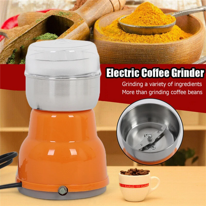Electric Coffee Grinder Powerful motor and Stainless Steel sharp blade Home Grinding Milling Machine Coffee Accessories-Eu Plug