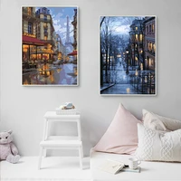 ruopoty 2pc frame diy painting by numbers modern home wall art picture street scenery paint by numbers for home decors artwork