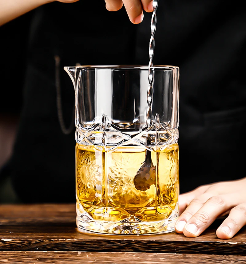 Стеклянный барный стакан для смешивания коктейлей перемешивания с толстым