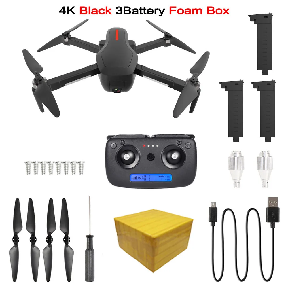 W10 бесщеточный gps Дрон 5G Wifi FPV RC Дрон с камерой 4K Ultra HD складной RC Квадрокоптер VS F11 SG906 SG106 4K камера Дрон - Цвет: W10 4K 3BAT FB B
