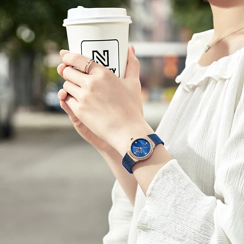 Часы наручные NAVIFORCE женские кварцевые модные роскошные Брендовые повседневные