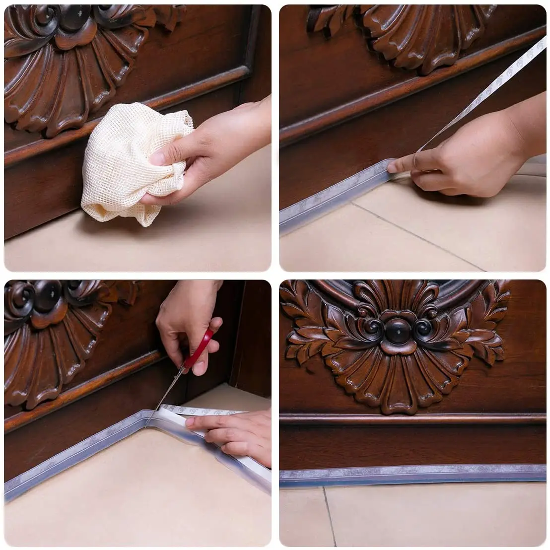 Силиконовая самоклеящаяся уплотнительная лента 10 м для дверей и окон