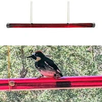 bird supplies garden red transparent pipe perch home dispenser easy clean outdoor hanging with hole patio hummingbird feeder pvc