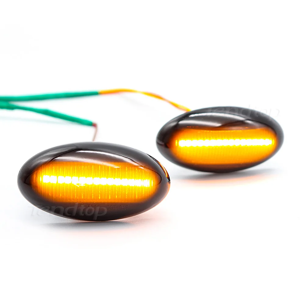 

LED Dynamic Turn Signal Lamp Blinker For Peugeot 307 206 407 107 607 1007 Citroen C1 C2 C3 C5 C6 Sequential Side Marker Light