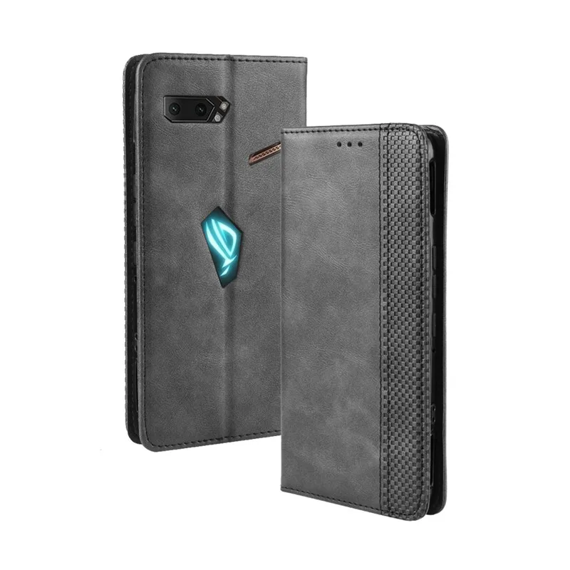 Для Asus ROG Phone II 2 ZS660KL I001DA чехол PU кожаный в виде бумажника магнитный адсорбционный