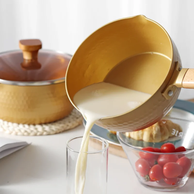 20/18cm Non-Stick Pan Milk Soup Pot Noodles Porridge Saucepan Gas Stove Suitable Kitchen Cooking Tool Household Small Cookware | Дом и сад