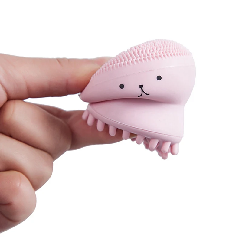 Cute Octopus Shape Facial Cleansing Brush Silicone Cleanser Pore Cleaner Face Care Skin Washing Exfoliating Massage Tool | Дом и сад