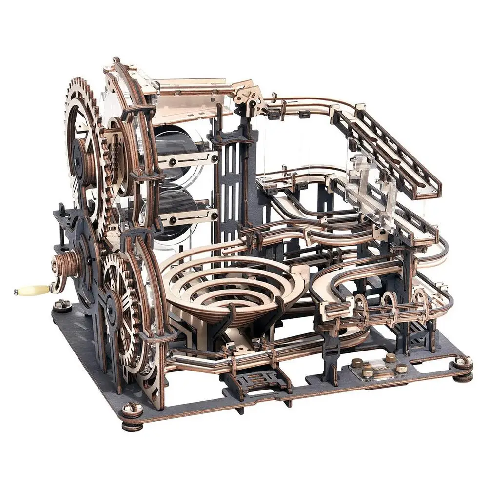 

Night City Three-dimensional Assembly Model Wood Grain Dip Dyeing Process Unique Mechanical 3D Puzzle Without Glue #HY