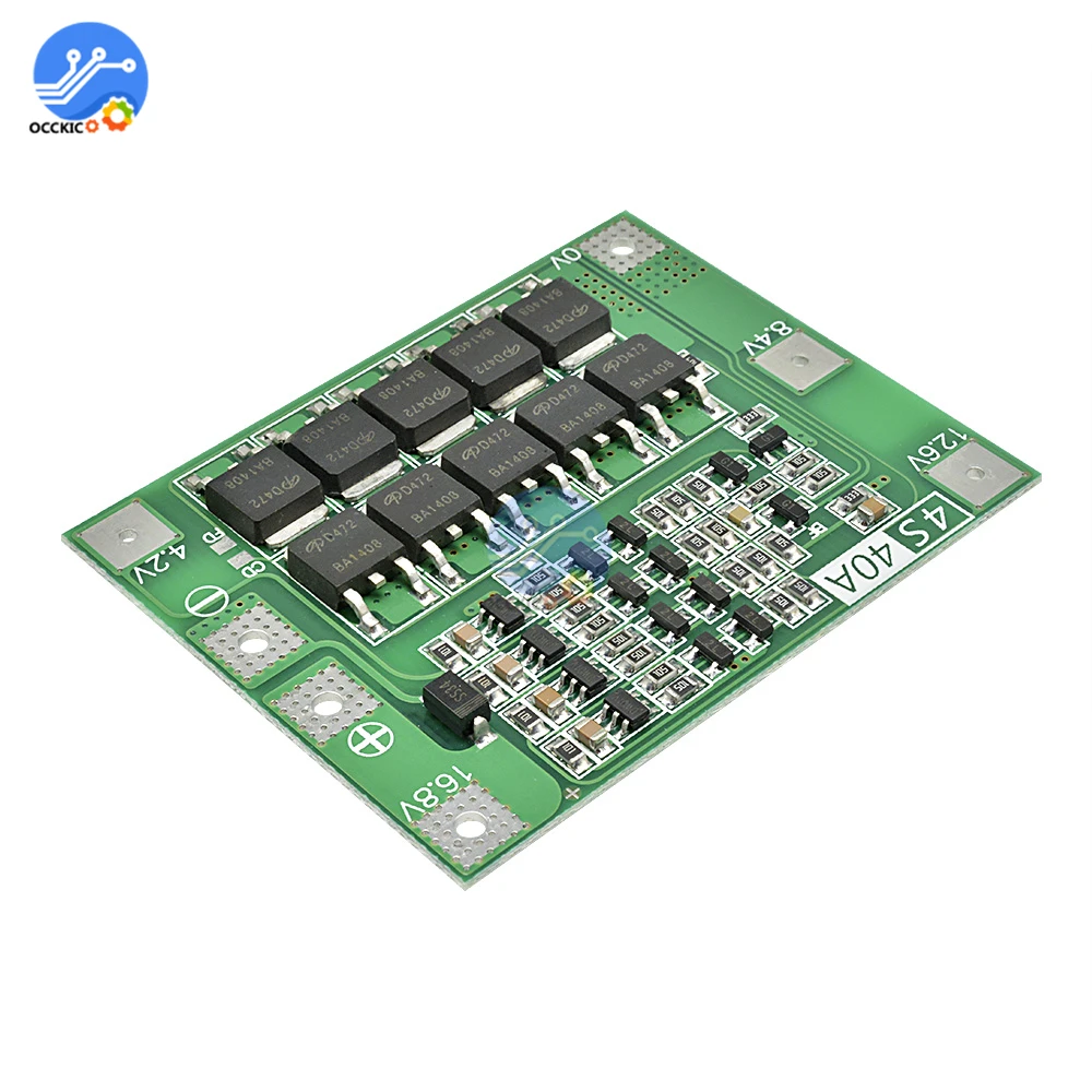 BMS 3S 4S 25A 30A 40A 60A Защитная плата зарядного устройства для литий ионных литиевых