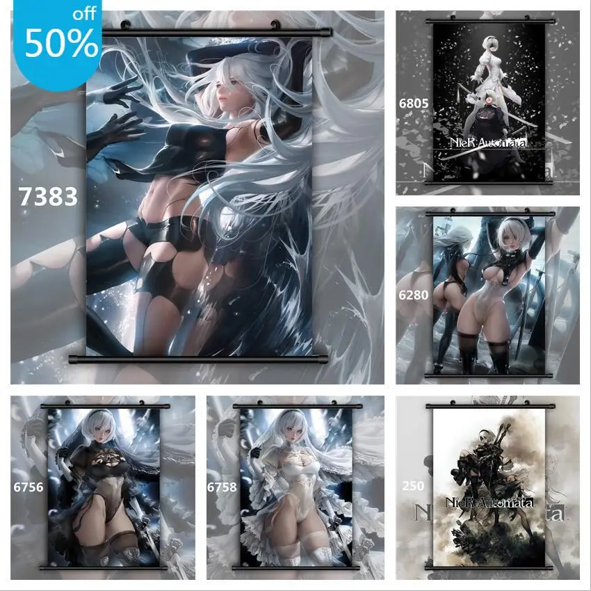 

Плакаты NieR Automata Yorha No 2 Тип B аниме, Картина на холсте, Настенный декор, плакат, Настенная картина для гостиной, Декор для дома