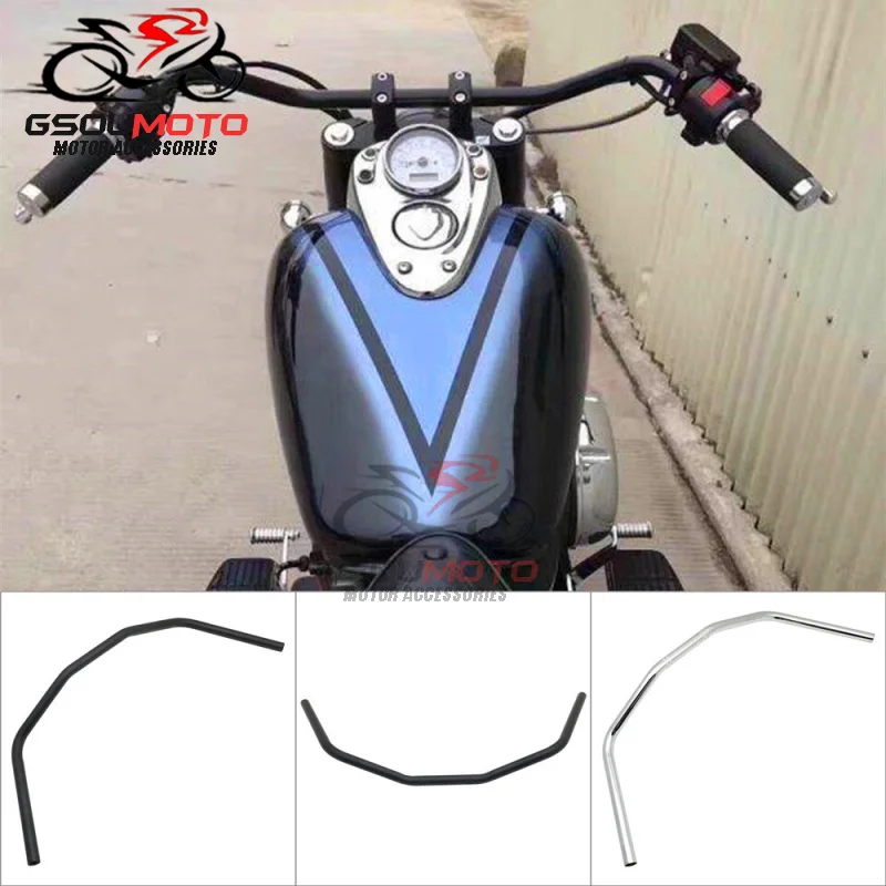 Мотоцикл уличный/Внедорожный 1 &quot25 мм черный хром рукоятка для Honda Suzuki Виктори