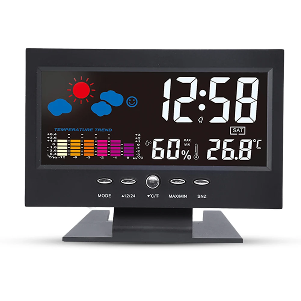 Многофункциональный цифровой термометр гигрометр с будильником инструмент для