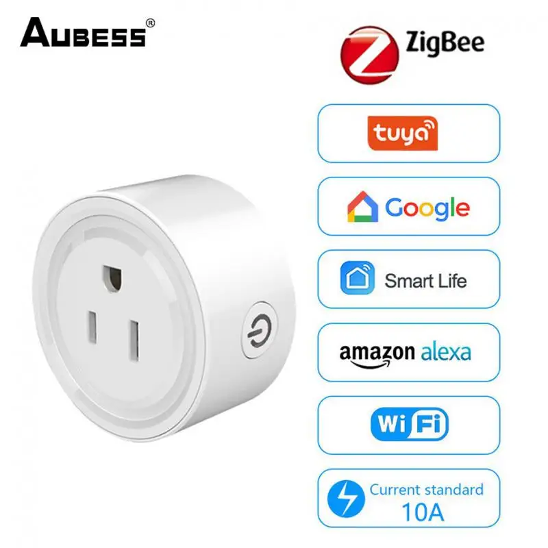 

Smart Plug 10A US Socket Tuya Zigbee Smart Life APP With Alexa Google Home Assistant Voice Control Power Monitor Timing Alice