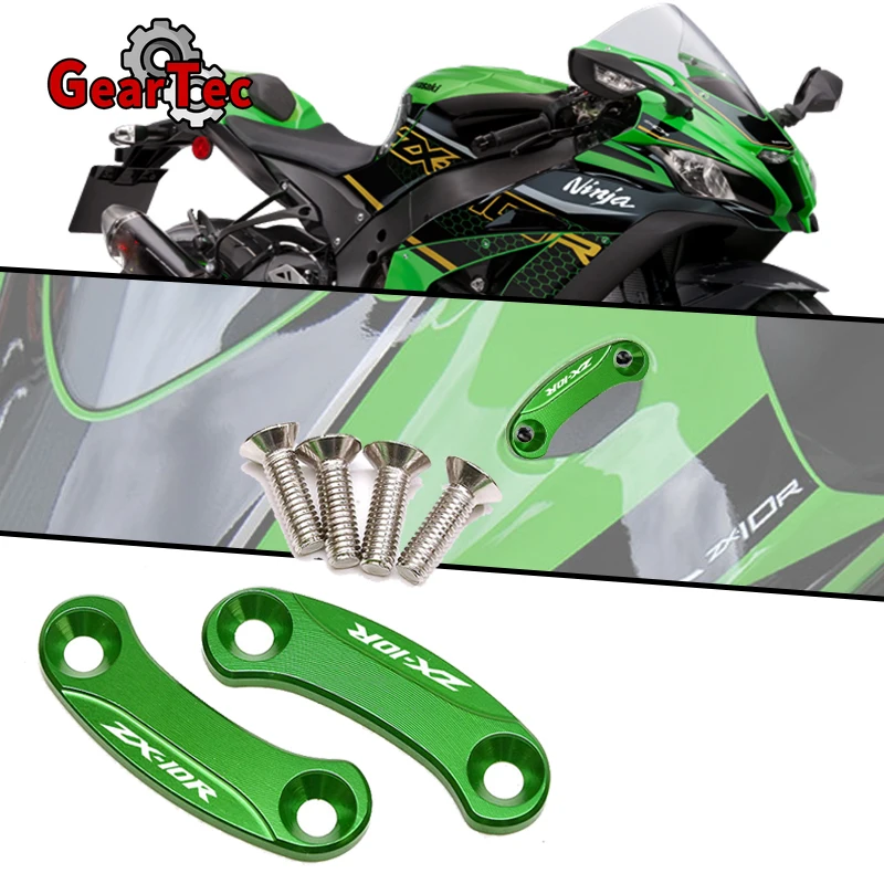 

Аксессуары для мотоциклов Kawasaki ZX10R ZX 10R 2016-2021 2020 2017 CNC лобовое стекло привод лобовое стекло зеркало отверстие крышка