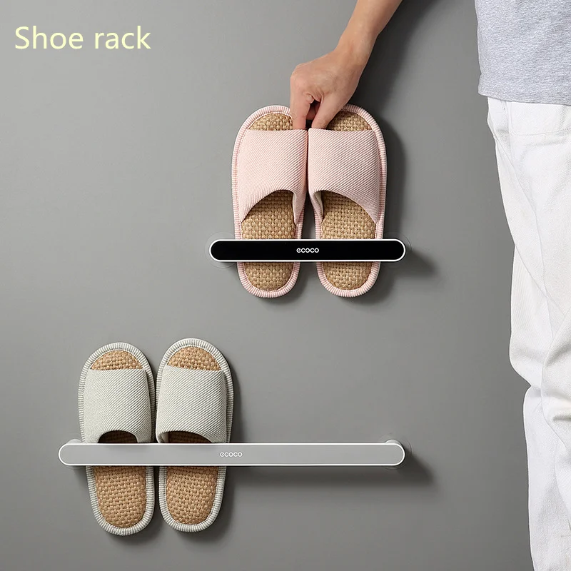 

Non-Perforated Bathroom Towel Rack Multifunctional Toilet Bathroom Suction Hook Towel Rack Rack Wall Towel Rack Shoes Storage