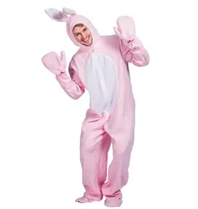 Halloween cosplay stage props costume pink rabbit jumpsuit costume Adult animal pajamas