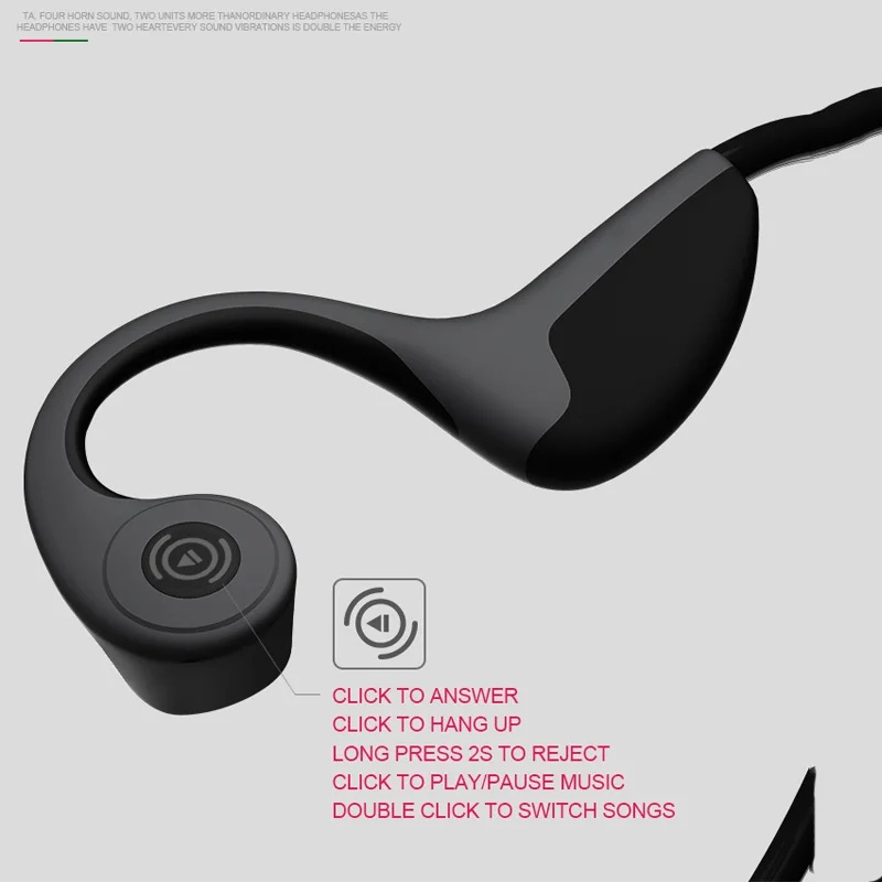 2019 Bluetooth 5 0 Беспроводные наушники с костной проводимостью для спорта