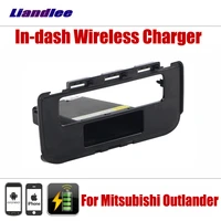 liandlee for mitsubishi outlander 2015 2018 wireless car charger armrest storage box accessories quickly charging phone holder