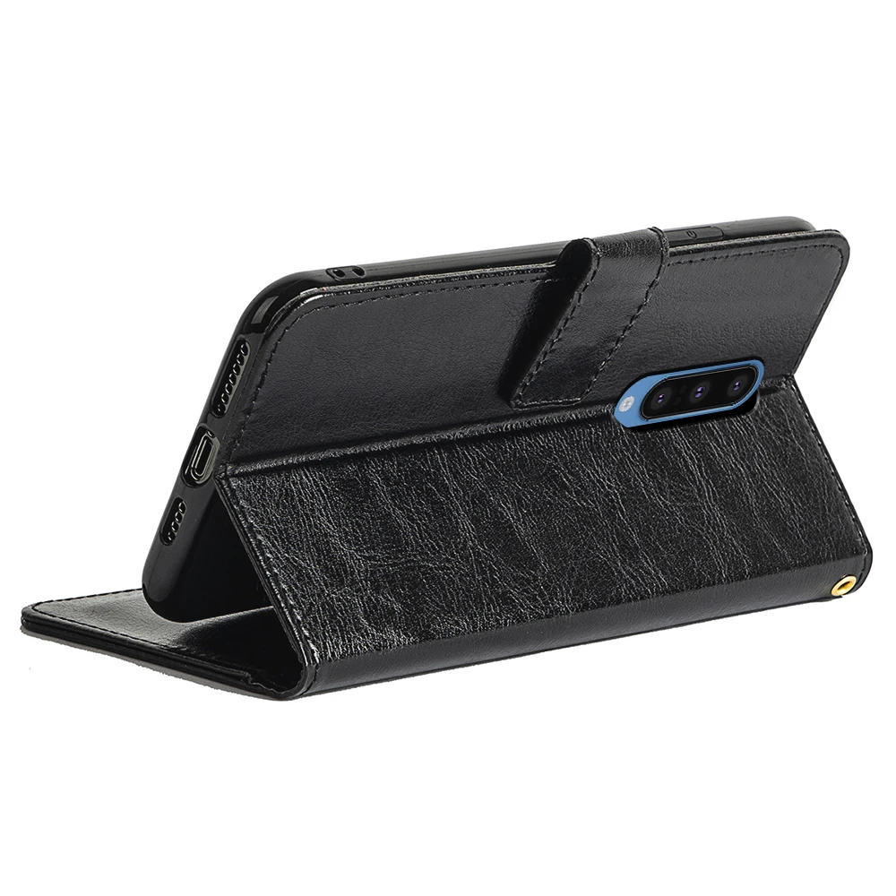 

ROEMI For OnePlus 8 Three Colors Holster Flip Crazy-Horse PU Leather Cover Wallet Pouch Style With Card Slot Stand Function