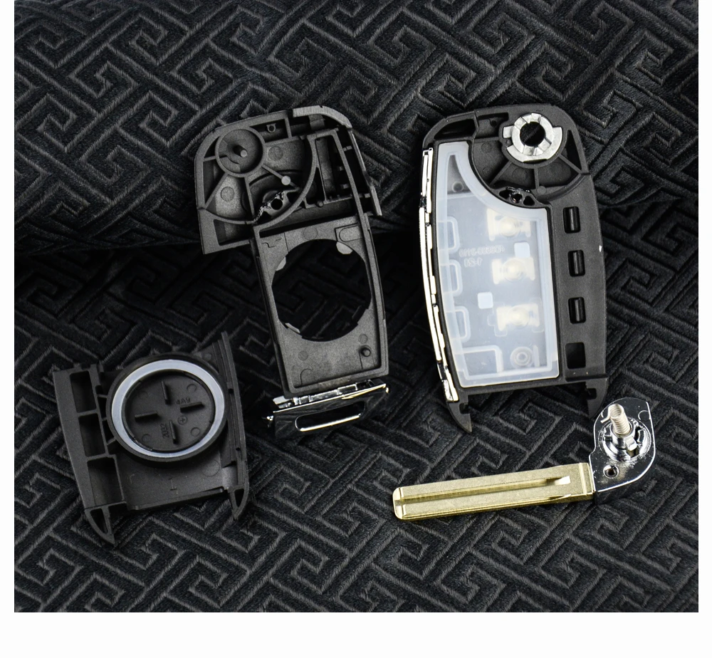 OkeyTech 3 кнопки дистанционного флип-ключ для автомобиля оболочки для Kia K2 K3 K5 Rio 3 hyundai Avante запасной чехол Крышка Uncut промежуточное лезвие