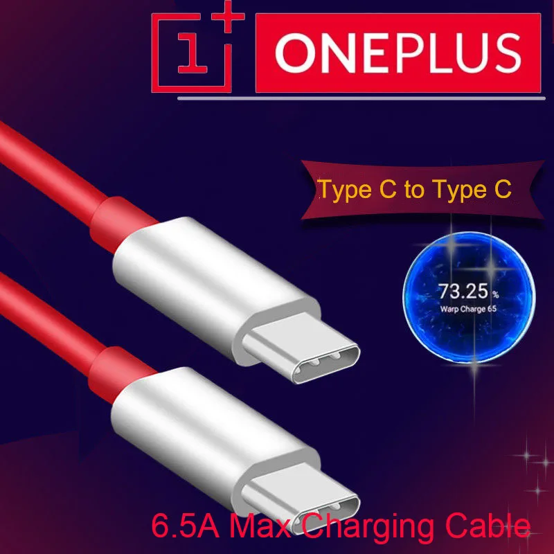 Оригинально защитное стекло 8t Warp зарядный кабель 6.5A PD Usb 3 1 Тип C для One Plus 8 7t Pro