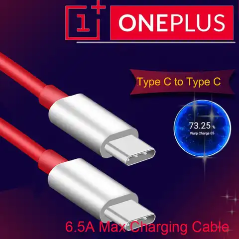 Оригинальный зарядный кабель Oneplus 10 9RT 8t Warp, 6,5a PD Usb 3.1 Type C для зарядного устройства One Plus 65 Вт