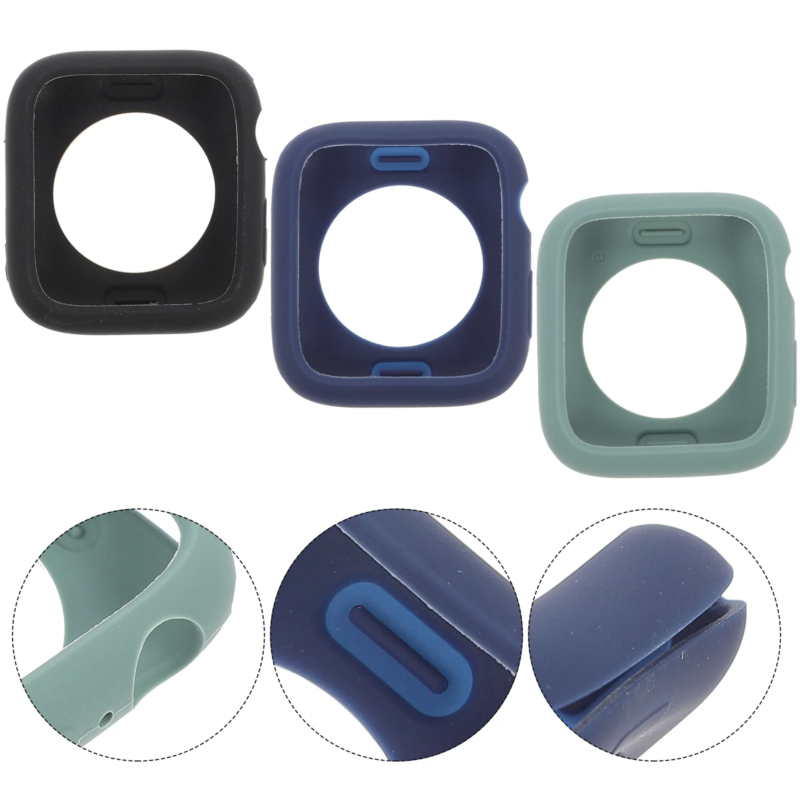 

3pcs Color Watch Protective Cases Watch Protective Cases Watch Protective Covers
