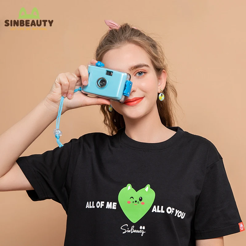 

SINBEAUTY Woman Short Sleev Fashion And Leisure Women 'T-short Couple Costume Back Letter Printing High Quality Pure Cotton