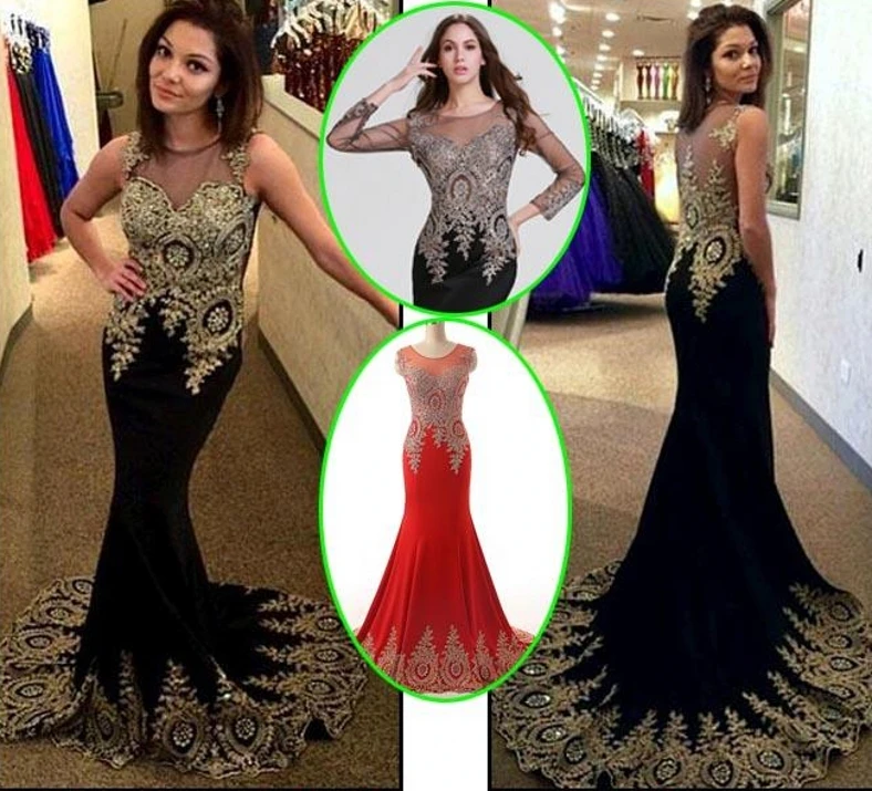 2019 из прозрачной ткани черный Красный Формальные Вечерние Выпускные платья