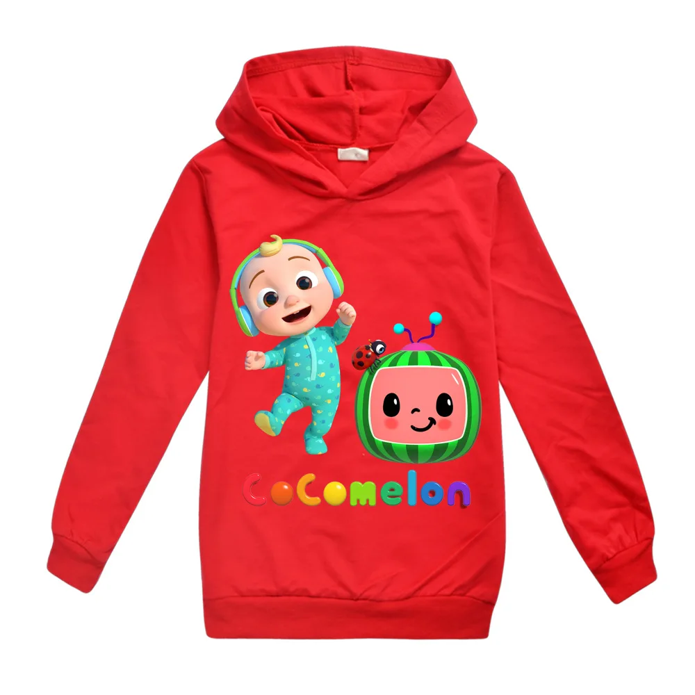 Cocomelons-ropa de algod&oacute;n para ni&ntilde;os de 8 a 12 a&ntilde;os, ropa de Boutique para Primavera, sudaderas con capucha para beb&eacute;s, Tops para beb&eacute;s, ropa Yongth de 7 a&ntilde;os-3