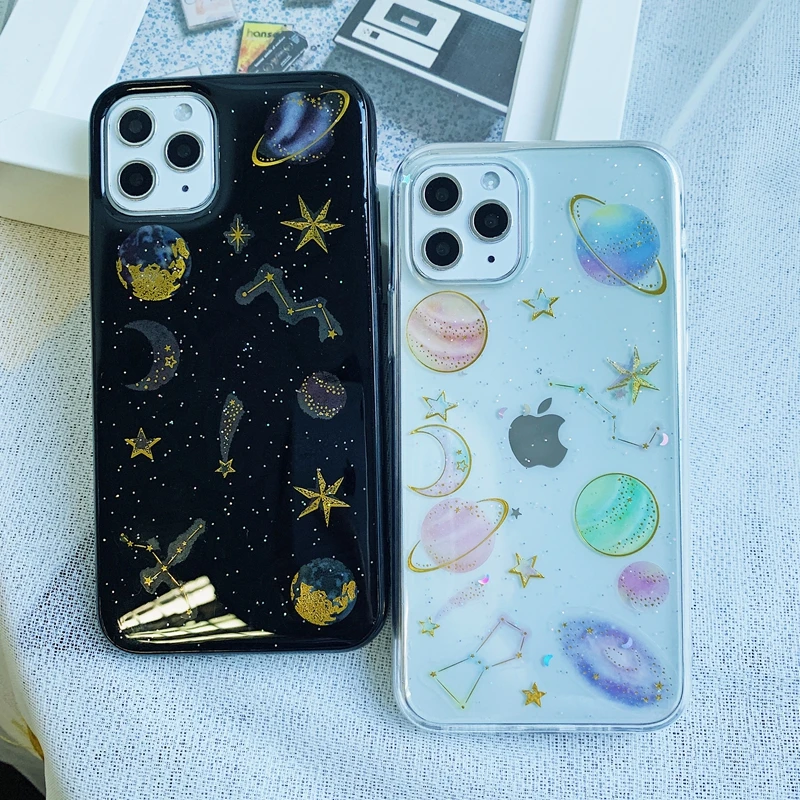 Блестящий Прозрачный мягкий силиконовый чехол из ТПУ для iPhone 6 6s 7 8 Plus 10 X XS XR 11 Pro