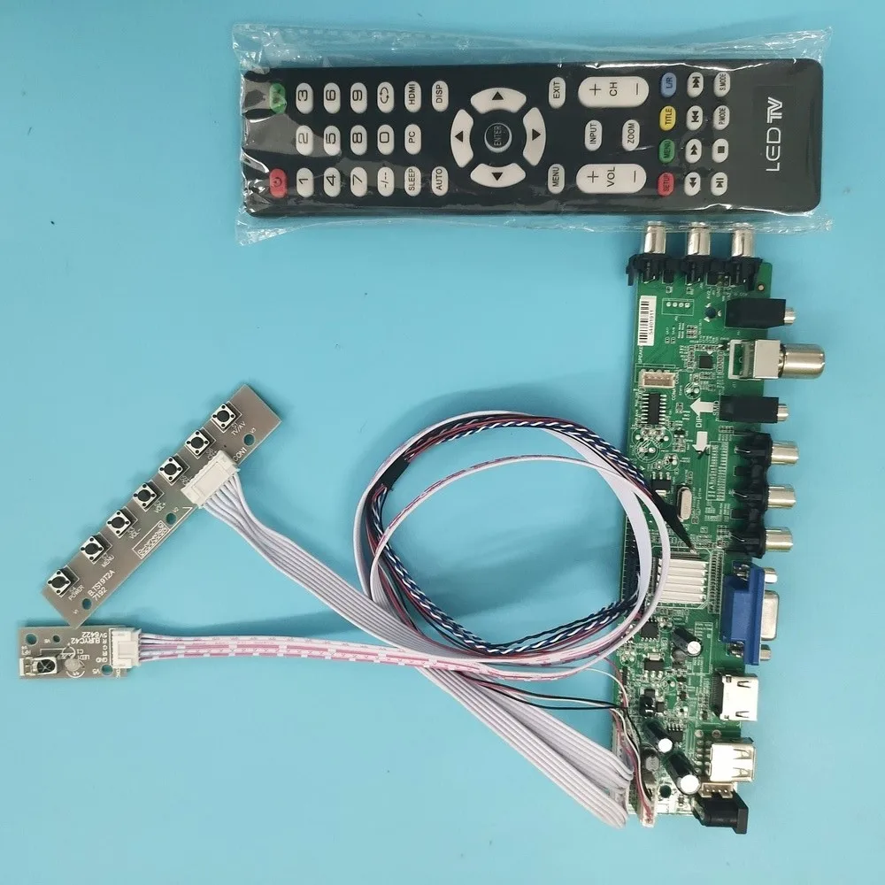 

Kit For N140BGE-L13/N140BGE-LA3 WLED 40pin Signal controller board TV LVDS USB AV VGA LED HDMI digital DVB-T remote 1366X768 14“