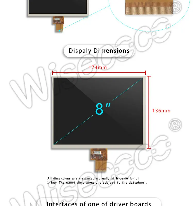 8 дюймов 1024*768 ips Экран Дисплей lcd TFT монитор с драйвером плата управления HDMI для Orange Raspberry Pi 3
