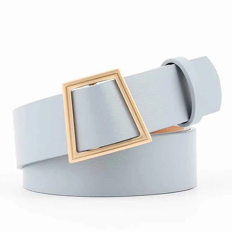 

New women's needle-free belt wild fashion jeans with women wide Korean version of the smooth buckle belt