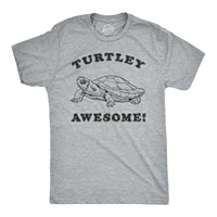 mens turtley awesome t shirt funny turtle tee cool vintage top heather grey