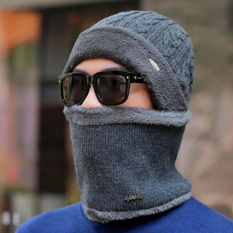 Брендовые зимние шапки для мужчин Skullies Beanies Мужская зимняя вязаная шапка из крученой пряжи шарф из шерсти женская маска капота мужская шапка