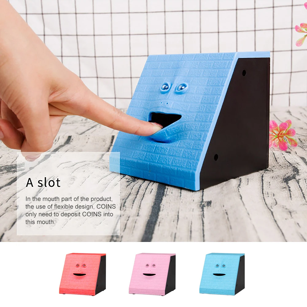 

Face Money Eating Box Automatic Saving Bank Chewing Piggy Bank Cat Safe Box Savings Money For Children Candy Machine Home Decor