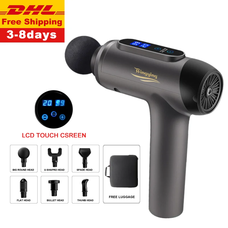 Новый 60 Вт 24 в массажный пистолет Массажер для мышц шеи спины Глубокий тканевый