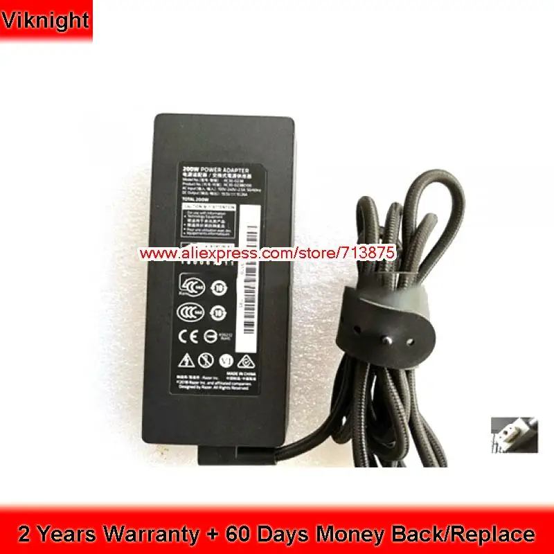 Genuine 19.5V 10.26A 200W AC Adapter for RC30-0238 RC30-02380100 RZ09-02385 BLADE 15 2019 BASE Laptop