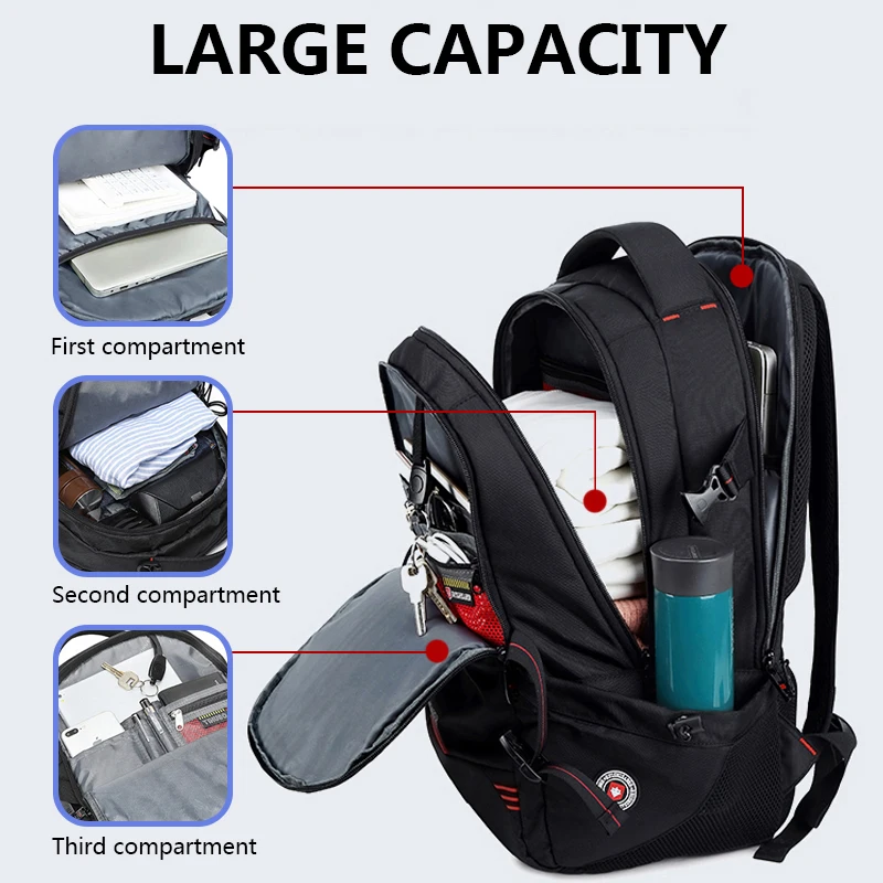 Мужской многофункциональный рюкзак с usb зарядкой Модный деловой Повседневный