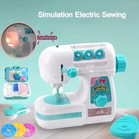 simulation electric sewing machine mini furniture educational learning design clothing creative kids girls new year gifts toys