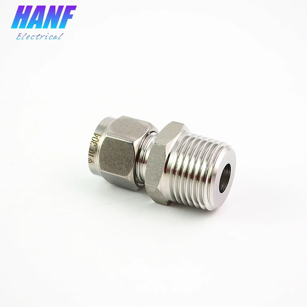 1 шт. SS304 нержавеющая сталь BSP 1/2 &quotНаружная нить x 10 мм O.D прямой адаптер для