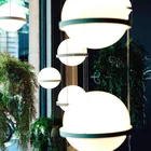 Подвесной светильник для растений, декоративный стеклянный шар, подвесной светильник, Современный художественный дуплекс, подвесной светодиодный светильник для спиральной лестницы