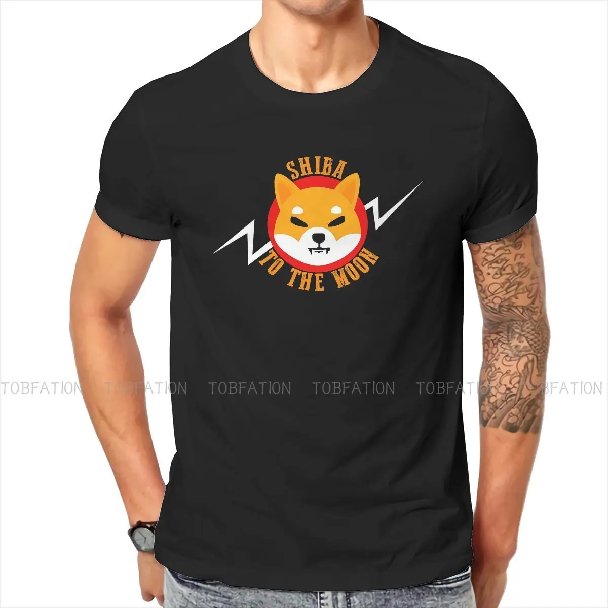 

Crypto Shiba Inu Coin To The Moon T Shirt Classic Teenager Graphic High Quality Tshirt Loose Crewneck Men Tshirts