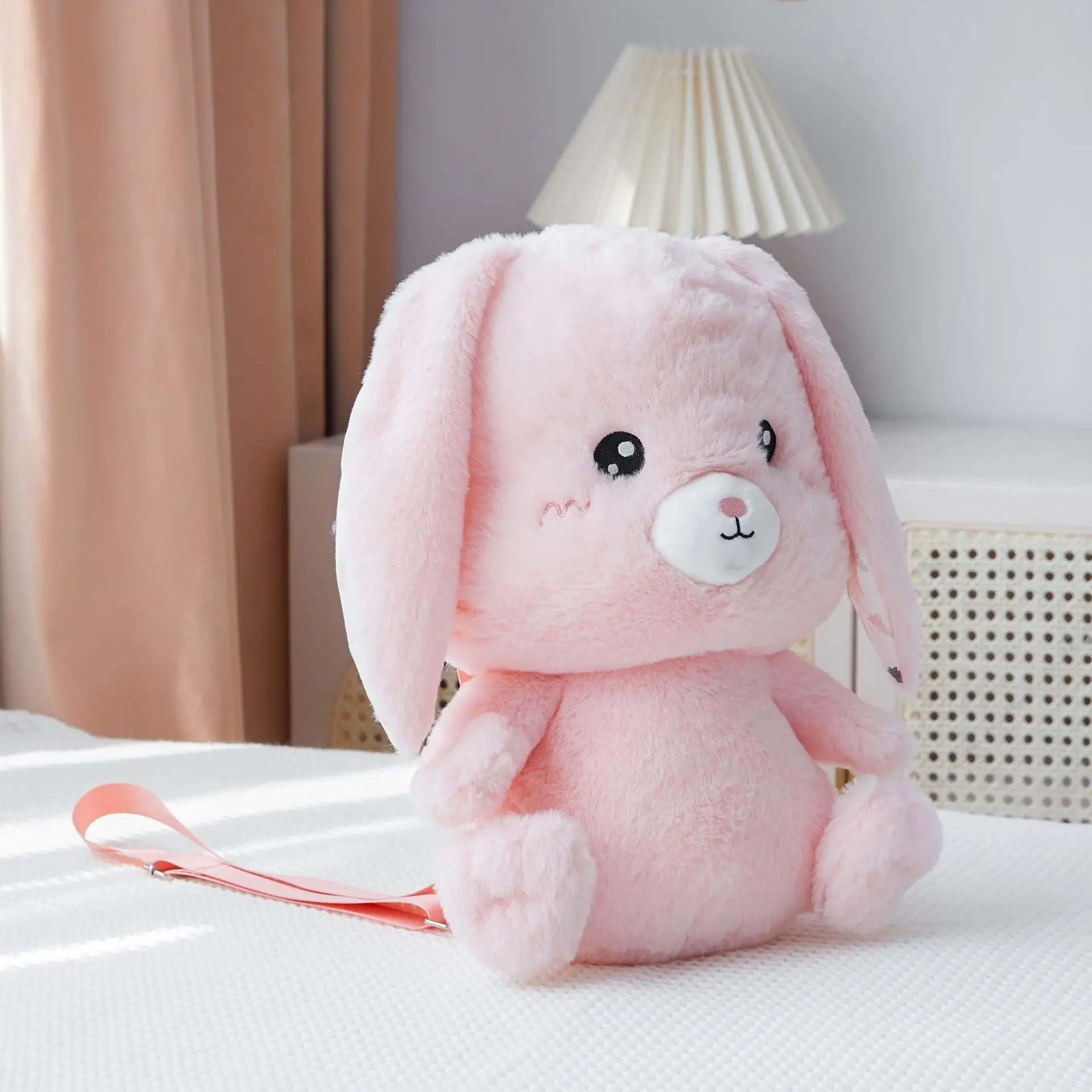 

Creative New Cute Rabbit Plush Backpack Cartoon Plush Toys Double Shoulder Backpack Children's Schoolbag Bunny School Bag